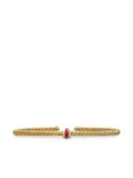 David Yurman 18kt yellow gold Classic Cablespira Station pavé bracelet (3mm)