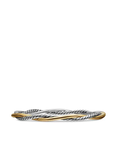 David Yurman 14kt yellow gold and sterling silver Petite Infinity bracelet (4.4mm)