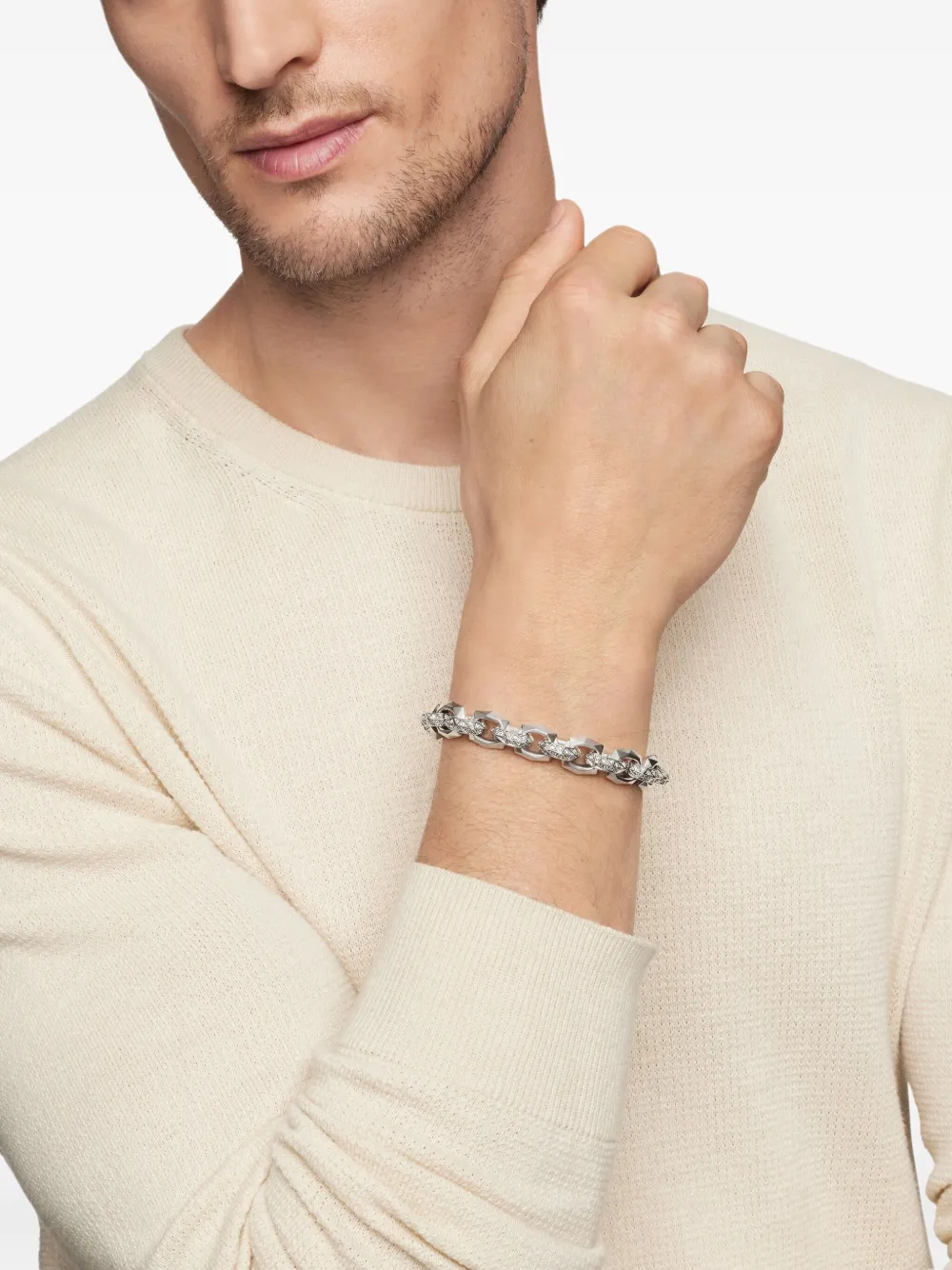 David Yurman pulsera Torqued Faceted Link en plata de ley de 11.6mm | Image 2