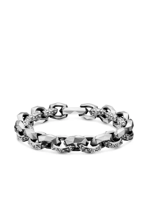 David Yurman sterling silver Torqued Faceted Link bracelet (11.6mm)