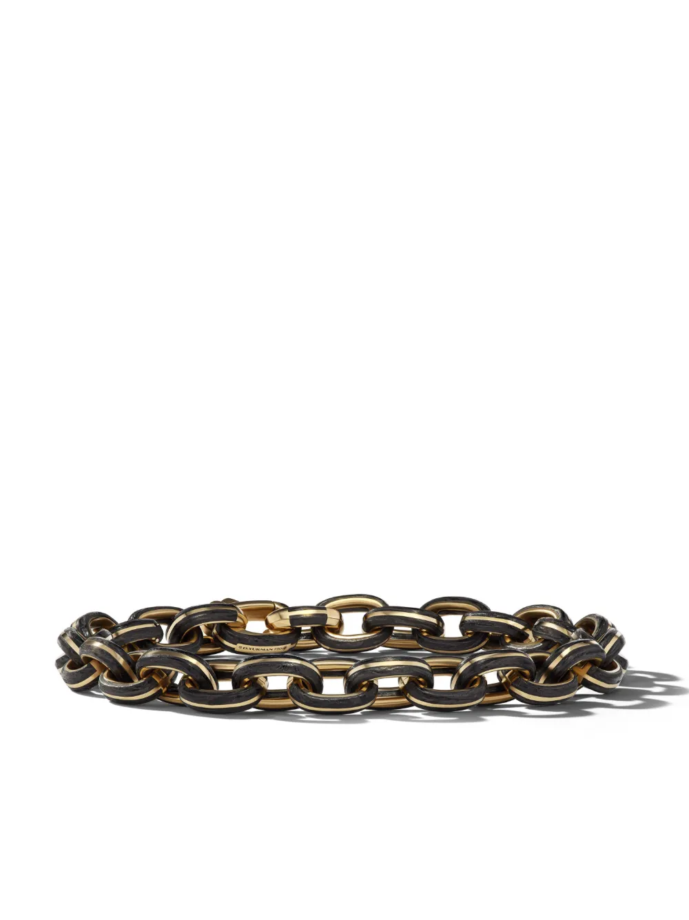 David Yurman Men's Forged Carbon Link Bracelet In 18k Gold, 11mm In Gold