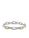David Yurman 18kt yellow gold and sterling silver DY Madison chain bracelet (8.5mm)