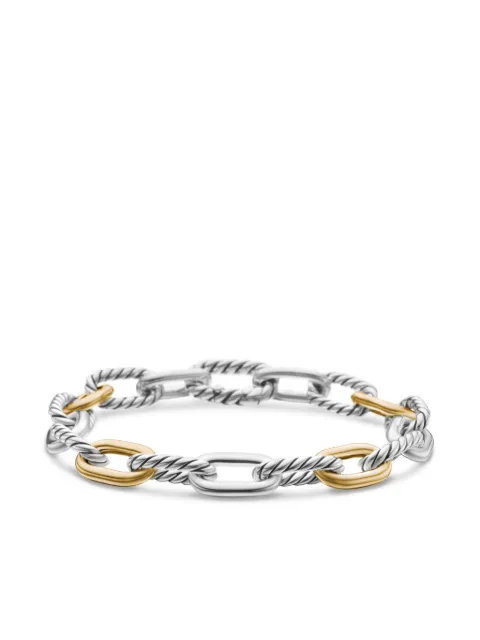 David Yurman 18kt yellow gold and sterling silver DY Madison chain bracelet (8.5mm)