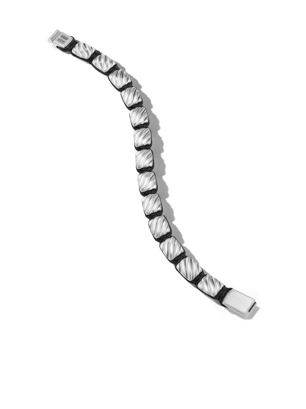 Shop David Yurman Sterling Silver Sculpted Cable Woven Tile Bracelet