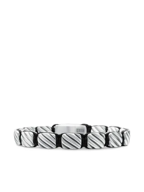 David Yurman pulsera Sculpted Cable Woven Tile en plata de ley de 8.5mm
