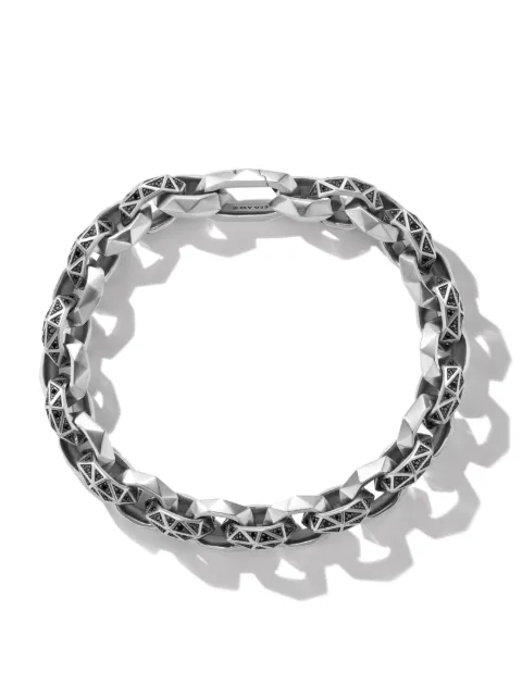 David Yurman sterling silver Torqued Faceted Link bracelet (11.6mm)