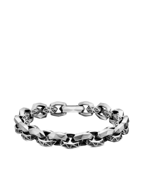 David Yurman sterling silver Torqued Faceted Link bracelet (11.6mm)