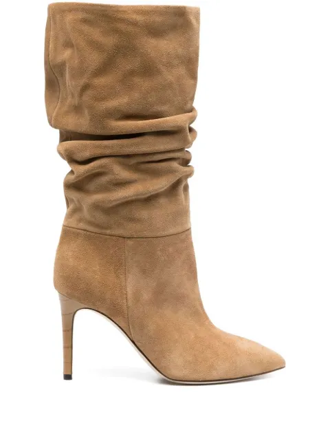 Paris Texas 95mm suede slouchy stiletto boots