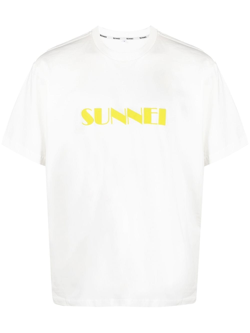 Shop Sunnei Logo-print Cotton T-shirt In White