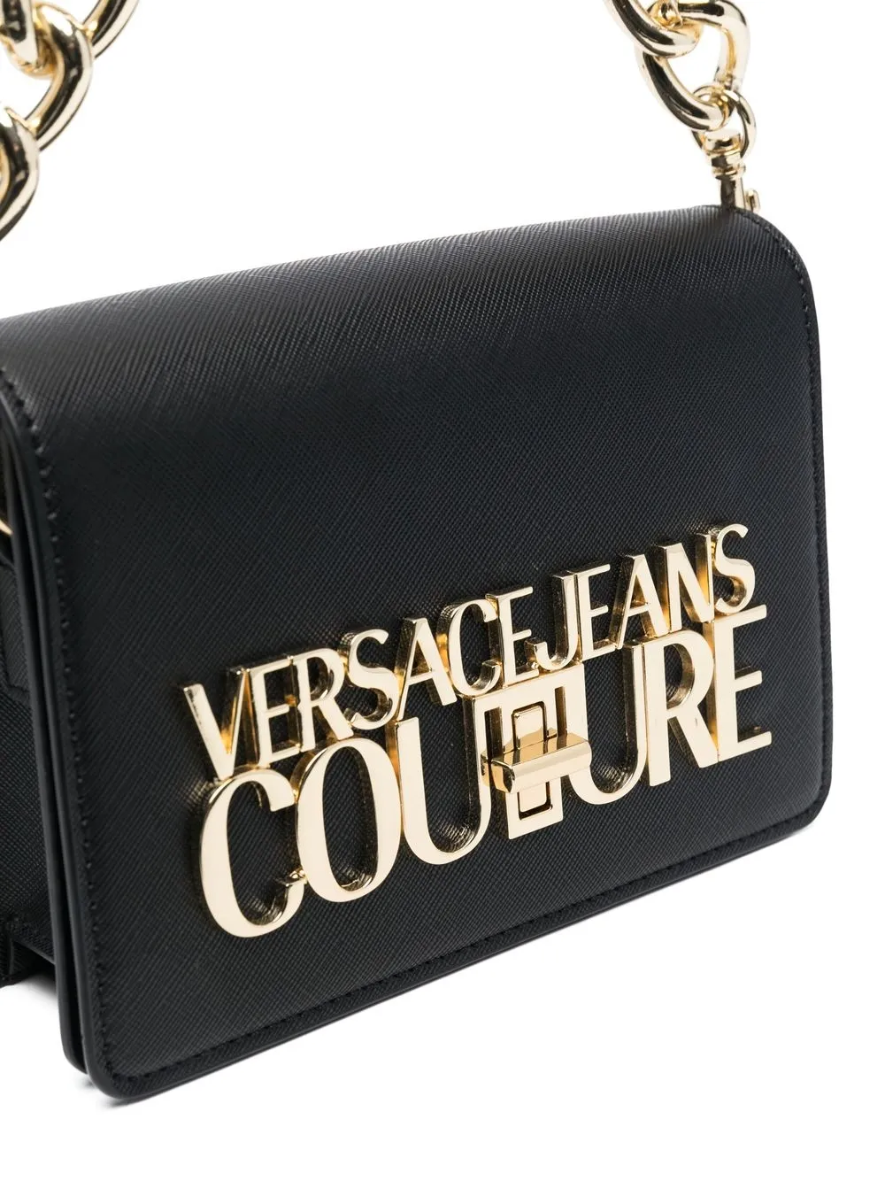 Versace Jeans Couture Logoplaque Crossbody Bag In Black ModeSens