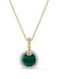 David Yurman 18kt yellow gold Petite DY Elements diamond necklace (17.8mm)