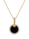 David Yurman 18kt yellow gold Petite DY Elements diamond necklace (17.8mm)