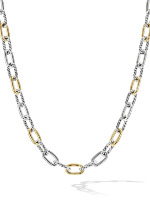 David Yurman 18kt yellow gold and sterling silver DY Madison chain necklace (8.5mm)