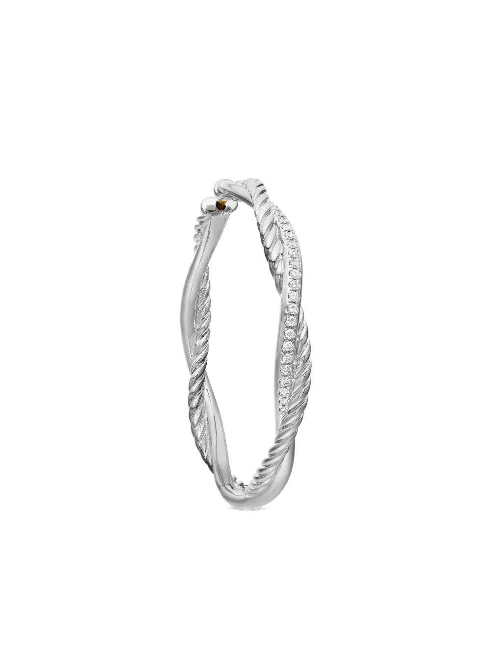David Yurman Infinity ダイヤモンド フープピアス 42mm スターリング