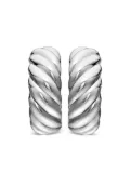 David Yurman sterling silver Sculpted Cable hoop earrings (25mm)