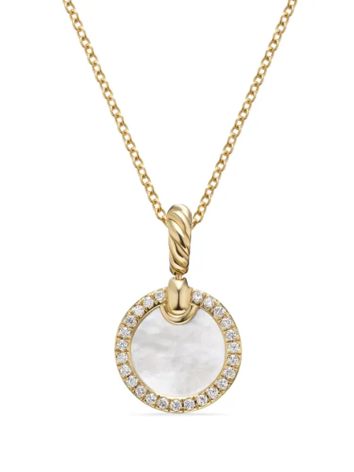 Collier Petite DY Elements en 18ct pavé de diamants (17,8 mm) - David Yurman - Modalova