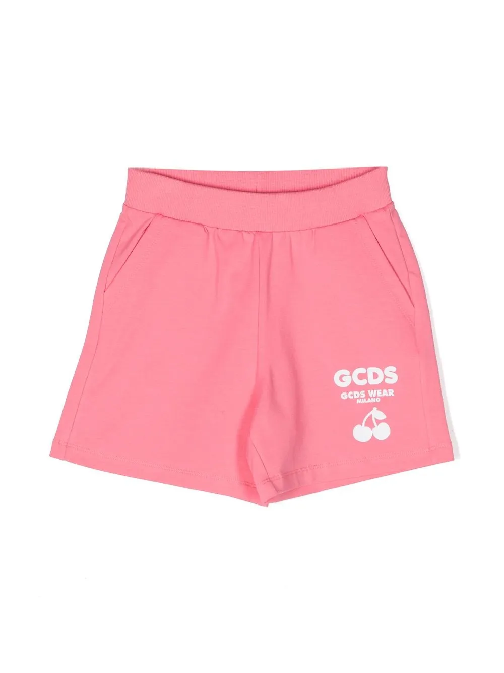 

Gcds Kids logo-print track shorts - Pink