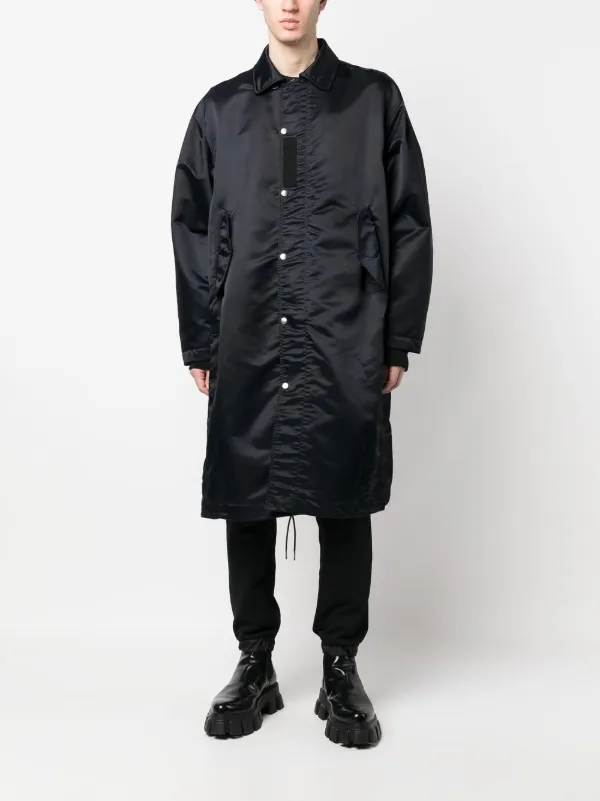 Sacai スナップボタン コート | ブルー | FARFETCH JP