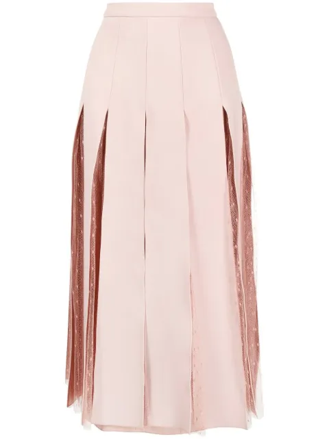 RED Valentino pleated midi skirt