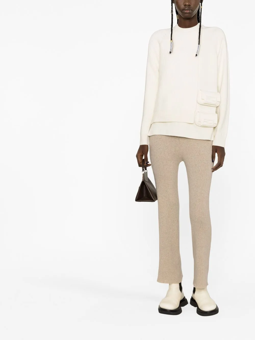 FENDI layered utility pocket jumper | Knitted Tops | Image 2