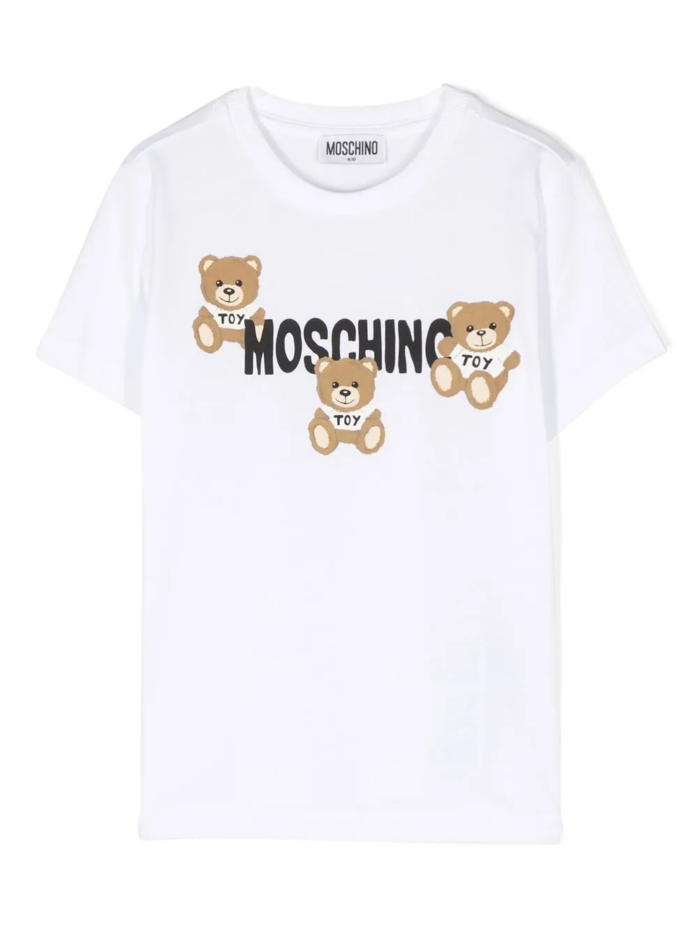 

Moschino Kids playera con logo estampado - Blanco