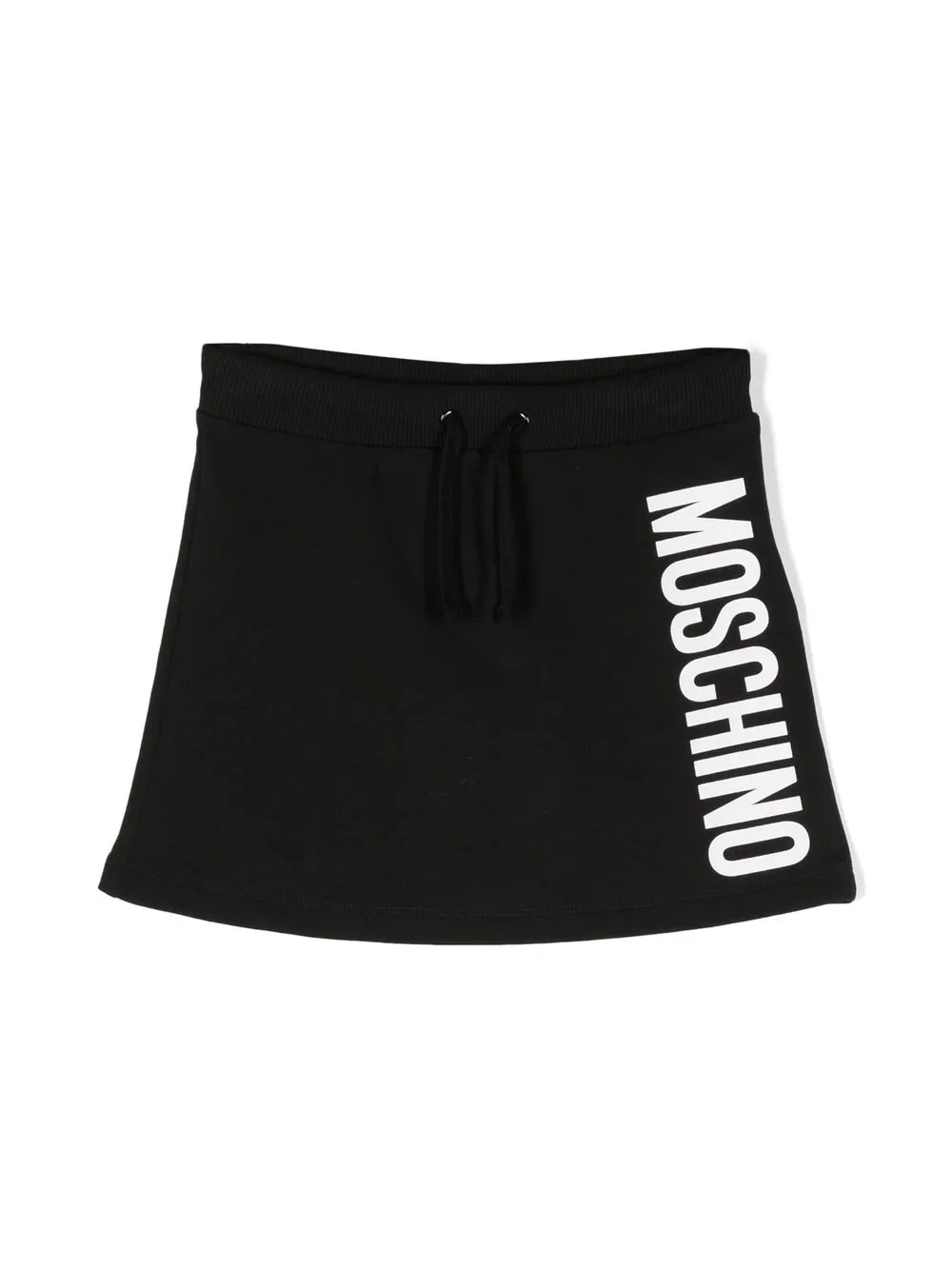 

Moschino Kids falda con cordones y logo - Negro