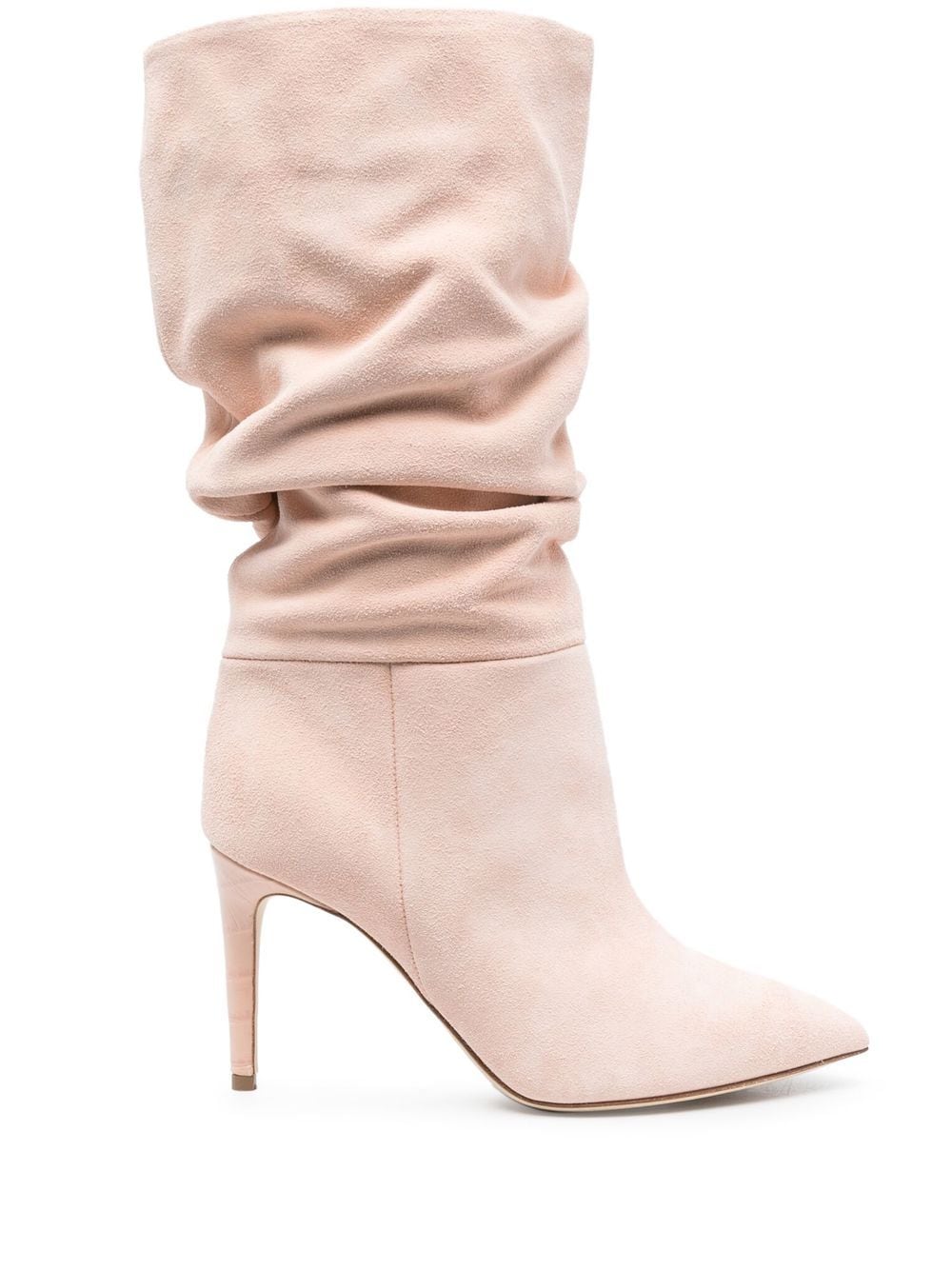 Paris Texas 95mm Slouchy Suede Boots In Pink