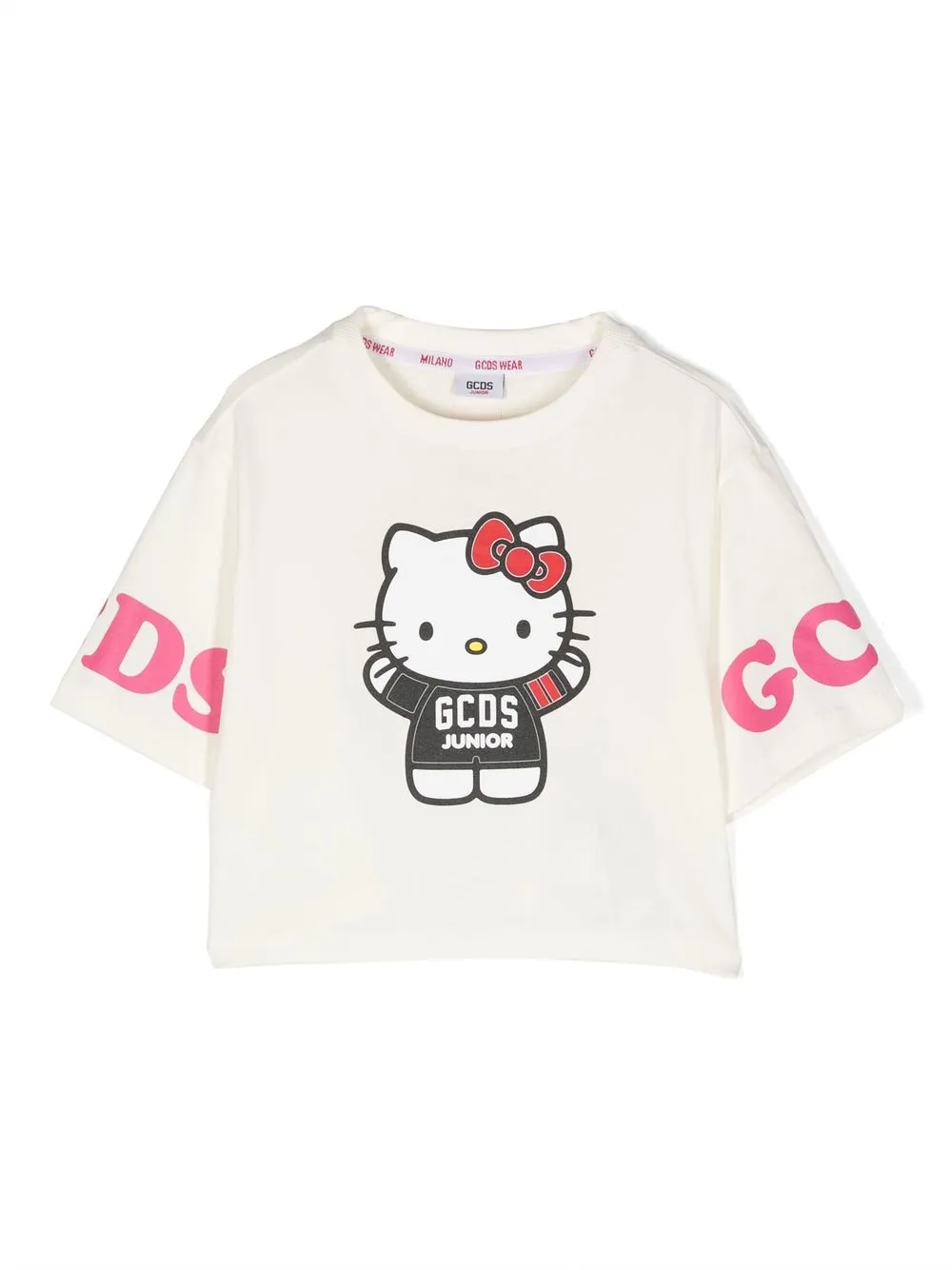 gcds kids x hello kitty t-shirt à imprimé graphique - blanc