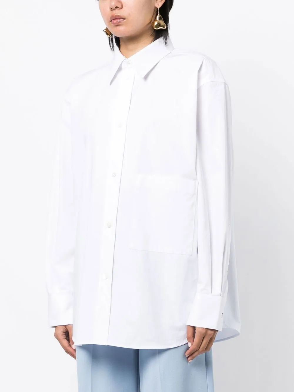 Rohe Oversized Cotton Shirt In 白色