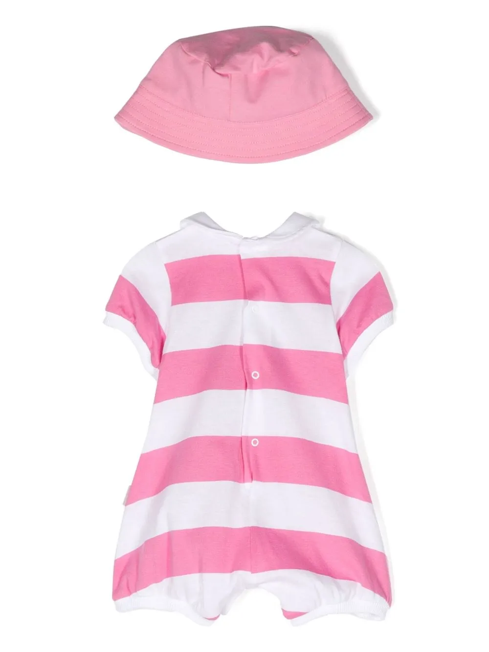 Gcds Kids Romper en muts met logoprint - Wit