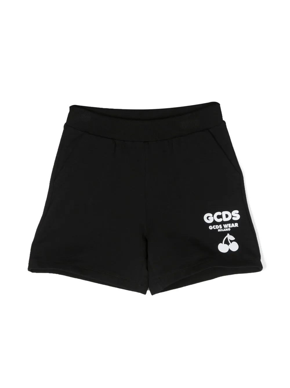 

Gcds Kids logo-print track shorts - Black