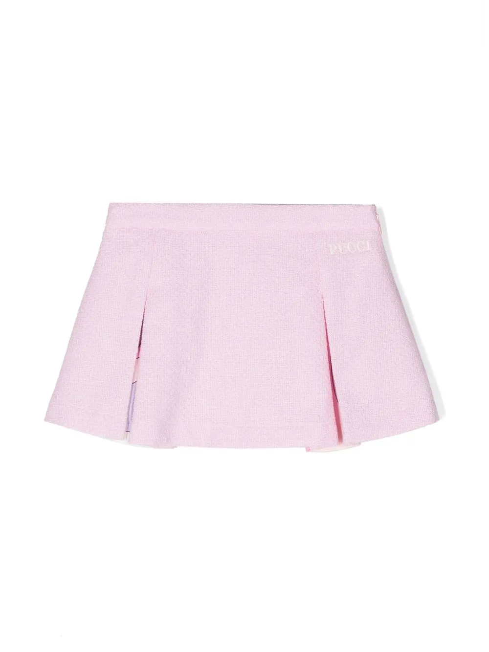 

PUCCI Junior falda acampanada con diseño plisado - Rosado