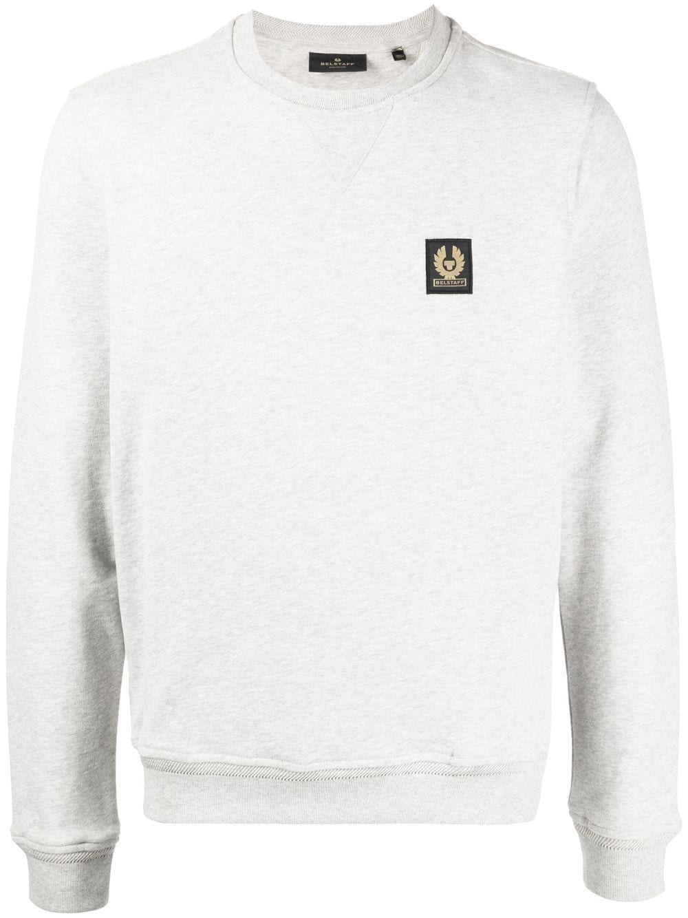Belstaff Logo-patch Cotton Sweatshirt In Grau