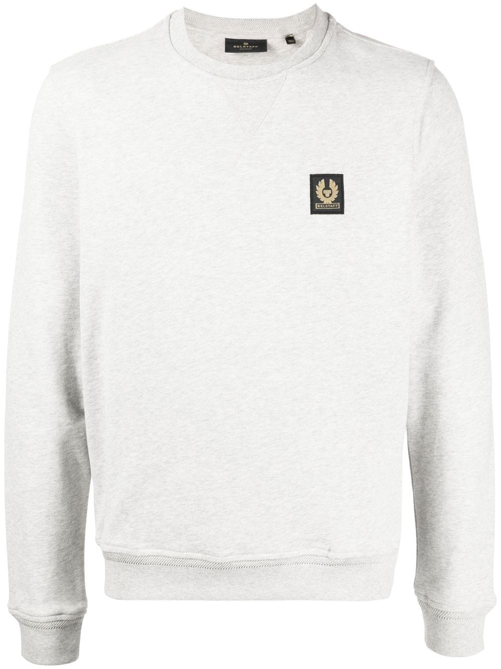 belstaff sweat en coton à patch logo - gris