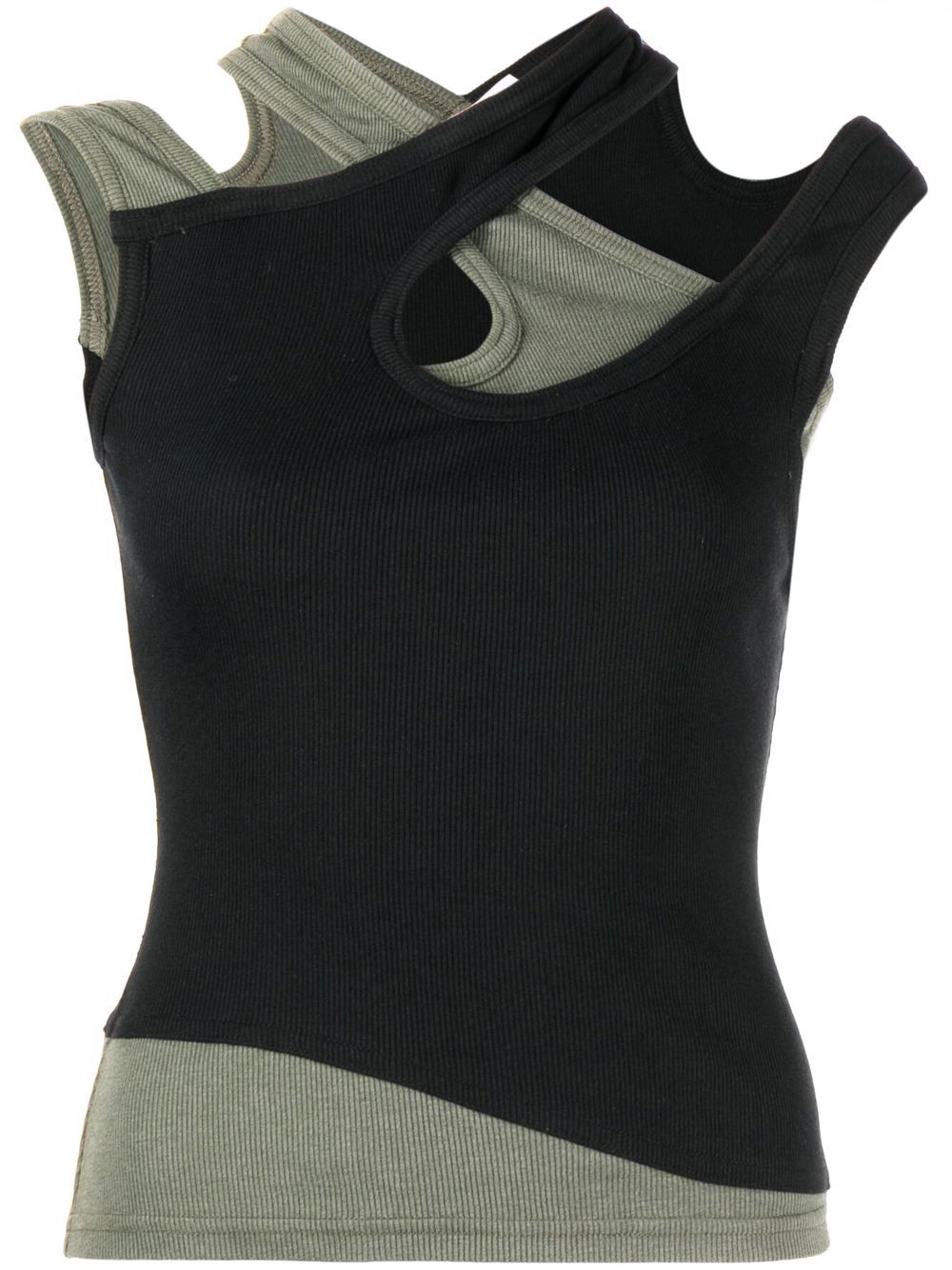 

Monse double layer cotton top - Black