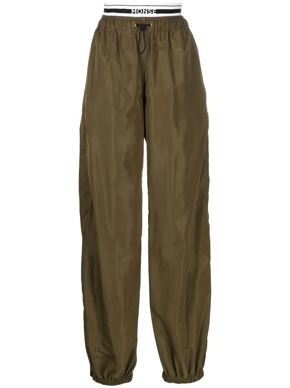 

Monse logo-waistband trousers - Green