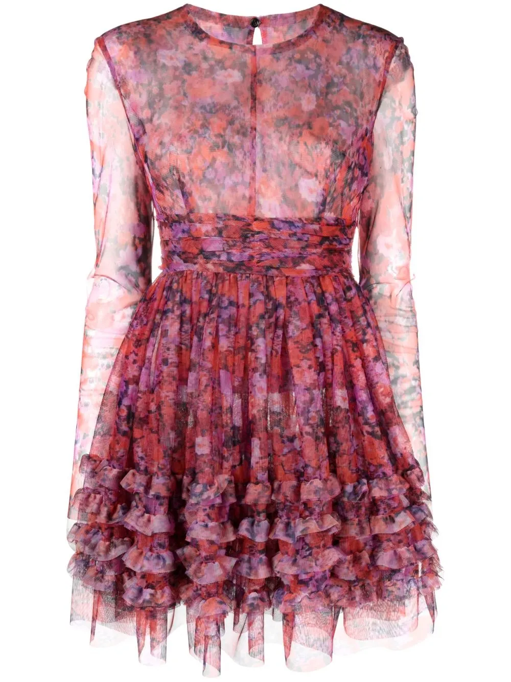 Philosophy Di Lorenzo Serafini Ruffle-detail Minidress In 红色