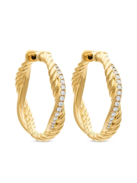 David Yurman créoles Infinity en or 18ct pavées de diamants