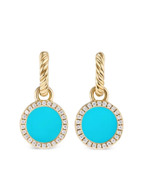 David Yurman aretes Petite DY Elements en oro amarillo de 18kt con diamantes de 22.6mm