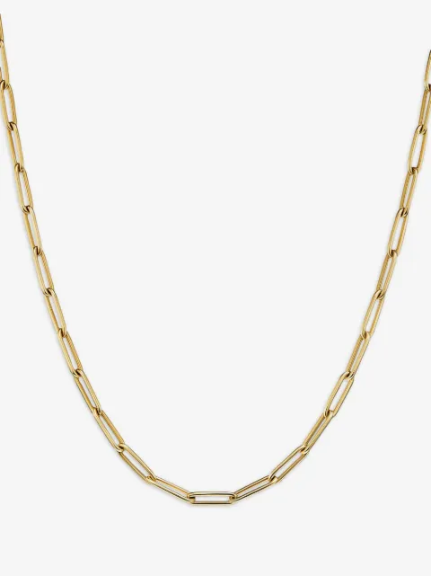David Yurman 18kt yellow gold chain link necklace (3.5mm)