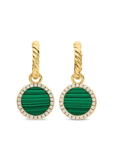 David Yurman aretes Petite DY Elements en oro amarillo de 18kt con diamantes de 22.6mm