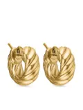 David Yurman 18kt yellow gold Sculpted Cable hoop earrings (14.4mm)