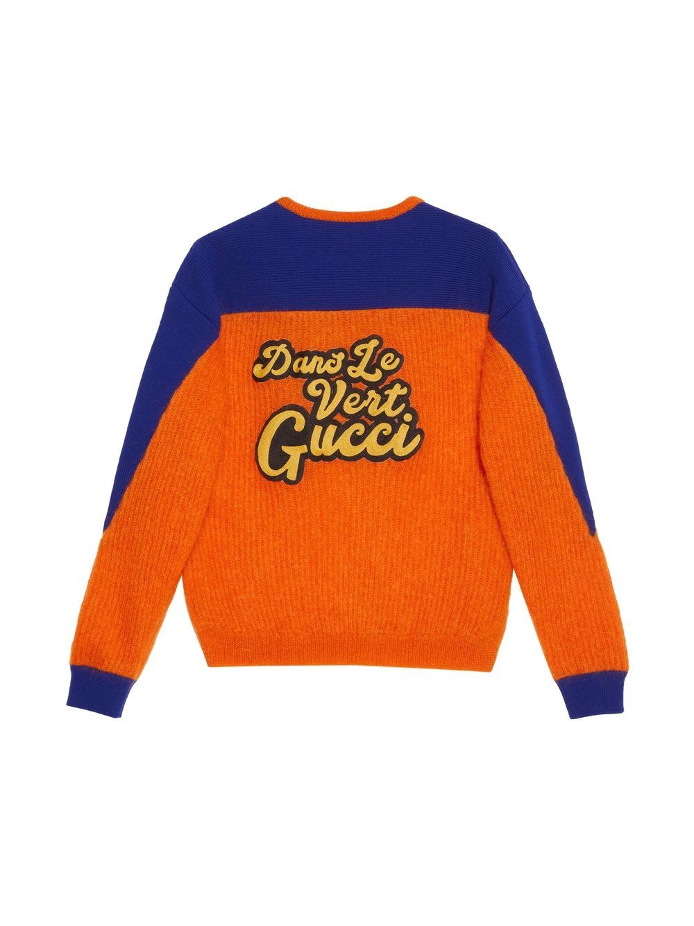 Gucci Trui met colourblocking - Oranje