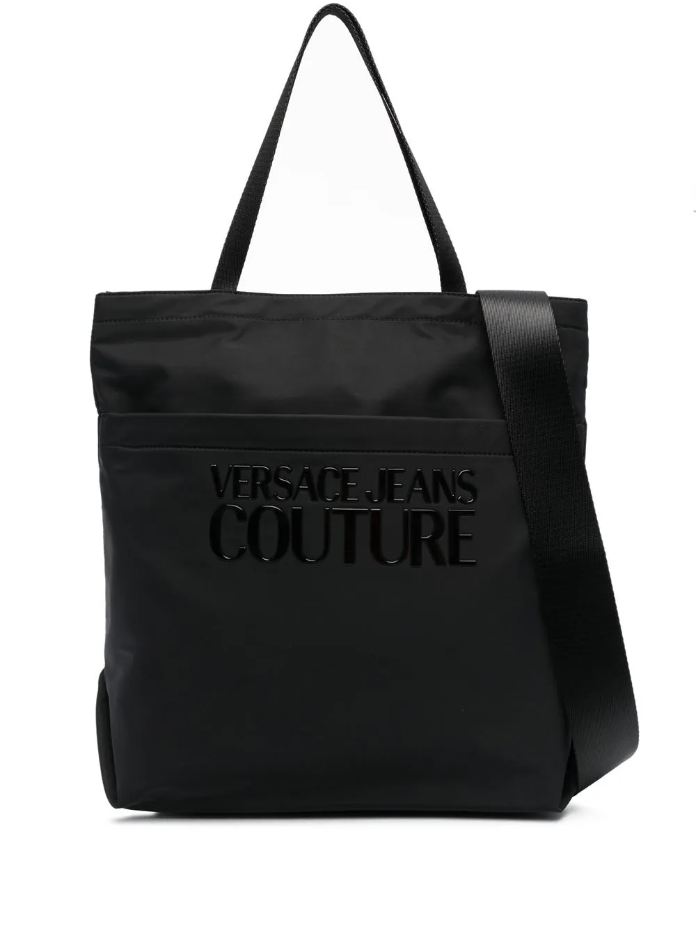 

Versace Jeans Couture bolsa de hombro con logo estampado - Negro