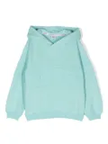 Gcds Kids logo-patch pullover hoodie - Blue
