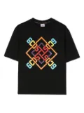 Gcds Kids logo-print short-sleeve T-shirt - Black