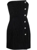Alessandra Rich pinstripe mini dress - Black