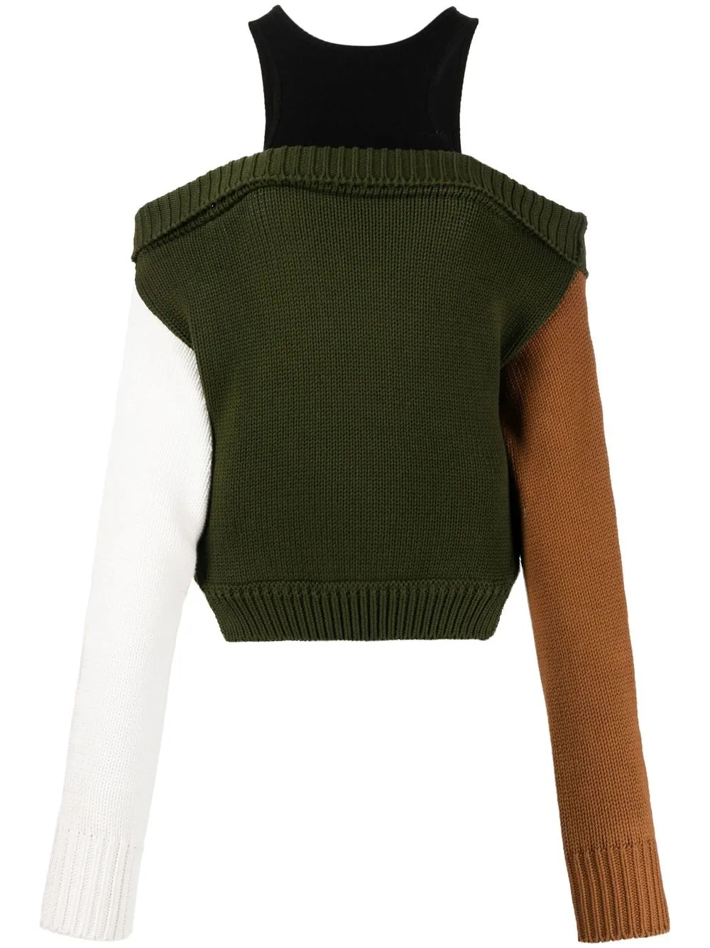 

Monse colour-block panelled wool jumper - Green