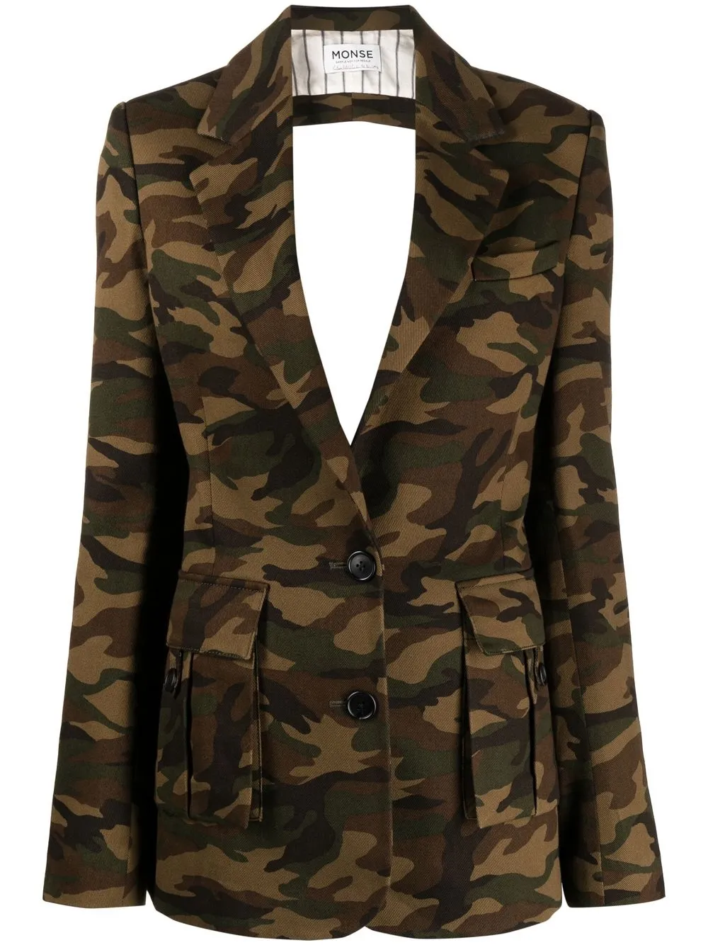 

Monse camouflage-print cut-out blazer - Multicolour