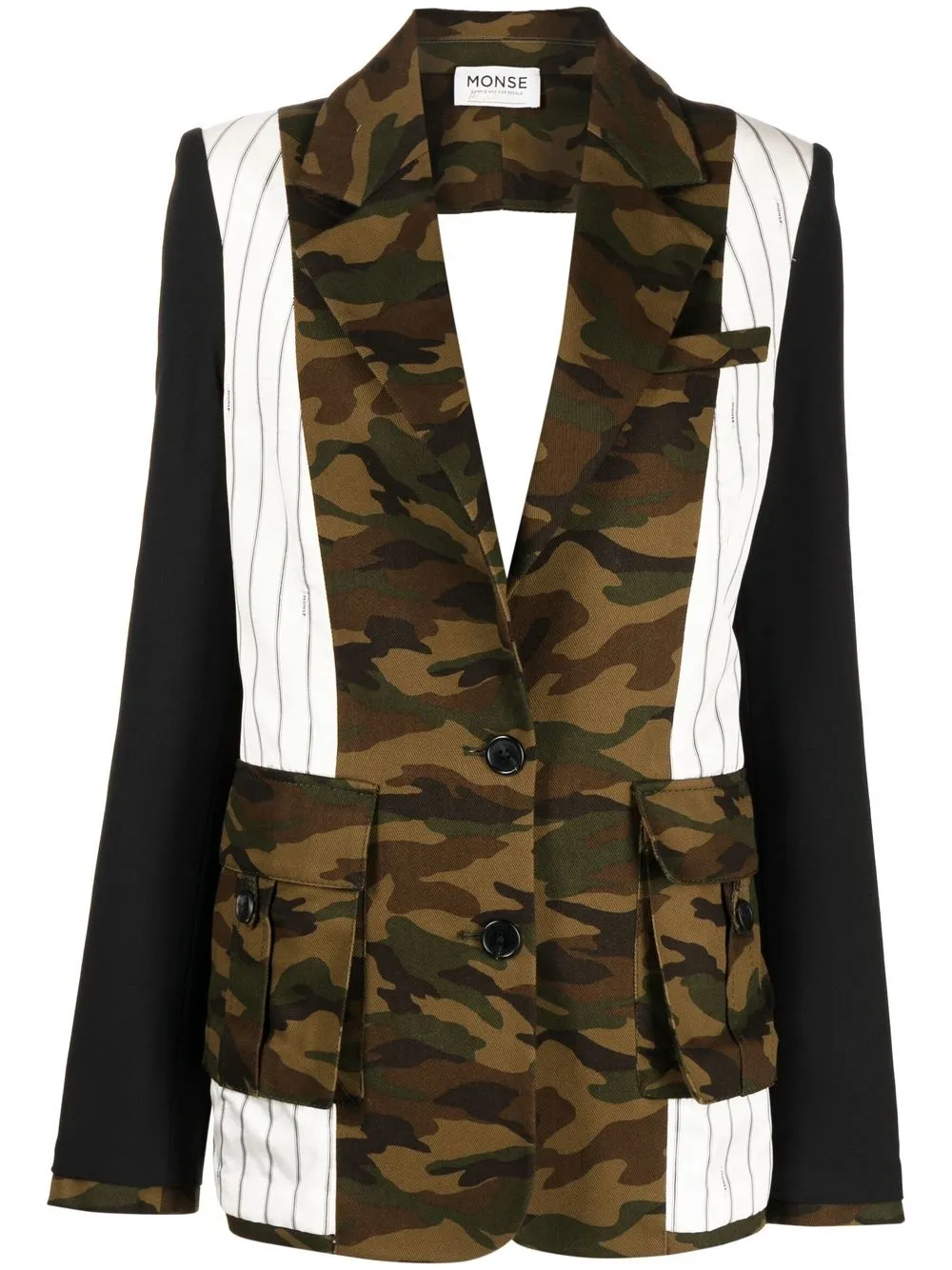 

Monse patchwork cut-out blazer - Green
